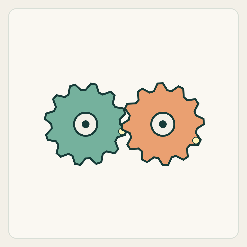 MiniMax H3 two-gear prompt: opposite rotation with fixed centers