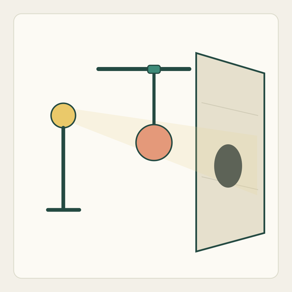 MiniMax H3 moving-blocker prompt: keep the light fixed and follow the shadow