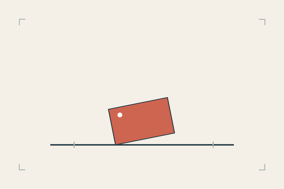 Rocking-tile prompt: alternate edge contact, reduce the tilt, then settle flat